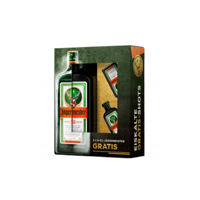 Jägermeister Kräuterlikör 0,7 Liter Geschenkset mit 2 Miniaturen Jägermeister Kräuterlikör 0,7 Liter Geschenkset mit 2 Miniaturen