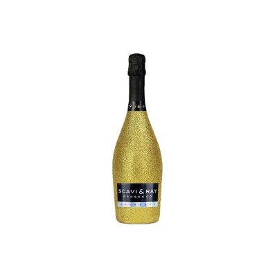 SCAVI & RAY Prosecco Spumante Glitzer Gold 0,75 Liter Bling Blink SCAVI & RAY Prosecco Spumante Glitzer Gold 0,75 Liter Bling Blink
