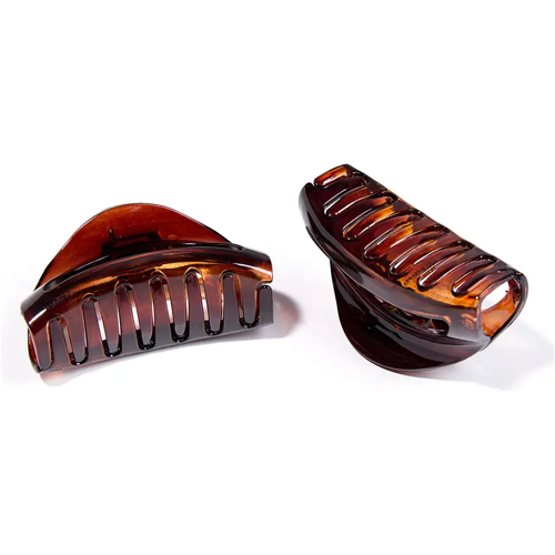 Inca Große Haarspangen, 2 Einheiten Braun