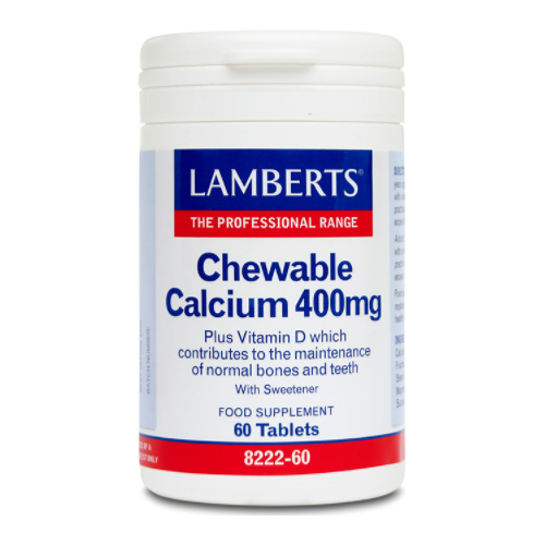 Lamberts Kaubares Calcium 400 mg mit Vitamin D und Zitronengeschmack