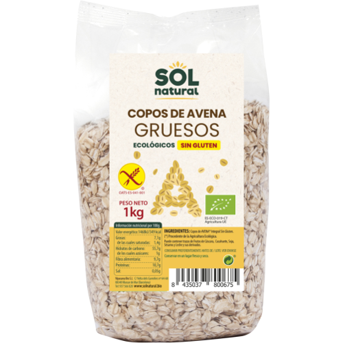 Sol Natural Dicke Haferflocken ohne Gluten Bio 1 Kg