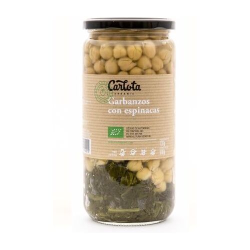 Carlota Organic Organics chickpea with spinach 720 gr