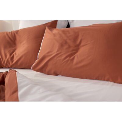 Emma Silken Satin Kopfkissenbezug Terracota 40x80cm Emma Silken Satin Kopfkissenbezug Terracota 40x80cm