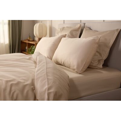 Emma Silken Satin Kopfkissenbezug Beige 40x80cm Emma Silken Satin Kopfkissenbezug Beige 40x80cm