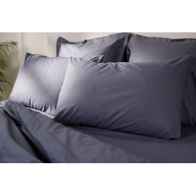 Emma Comfort Perkal Kopfkissenbezug Dunkelgrau 40x80cm Emma Comfort Perkal Kopfkissenbezug Dunkelgrau 40x80cm