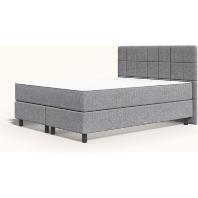 Emma Original Boxspringbett Komfort 160x200cm - hellgrau - Füße Holz - Kopfteil klassisch Emma Original Boxspringbett Komfort 160x200cm - hellgrau - Füße Holz - Kopfteil klassisch