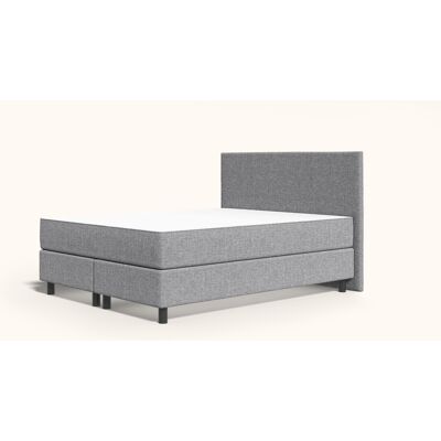 Emma Original Boxspringbett Komfort 200x200cm - dunkelgrau - Füße Holz - Kopfteil gesteppt Emma Original Boxspringbett Komfort 200x200cm - dunkelgrau - Füße Holz - Kopfteil gesteppt