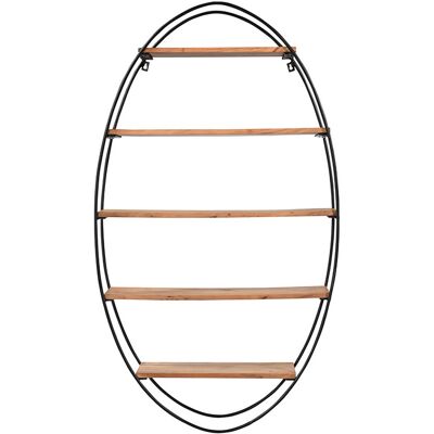 Miliboo Wandregal Oval Akazie Metall - 130cm Groß Miliboo Wandregal Oval Akazie Metall - 130cm Groß