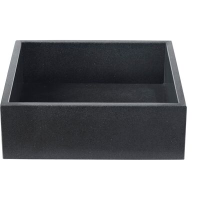 Miliboo Quadratisches Waschbecken aus schwarzem Terrazzo L40 cm LOUSSA Miliboo Quadratisches Waschbecken aus schwarzem Terrazzo L40 cm LOUSSA