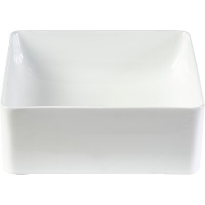 Miliboo Quadratisches Waschbecken aus weißer Keramik L30.5 cm CLEMI Miliboo Quadratisches Waschbecken aus weißer Keramik L30.5 cm CLEMI