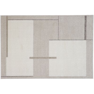 Miliboo Beigefarbener rechteckiger Teppich mit Mustern 150 x 220 cm IRENE Miliboo Beigefarbener rechteckiger Teppich mit Mustern 150 x 220 cm IRENE