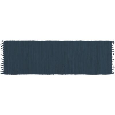 Miliboo AUBAGNE Schmale Blaue Baumwoll-Teppich - Teppich Miliboo AUBAGNE Schmale Blaue Baumwoll-Teppich - Teppich