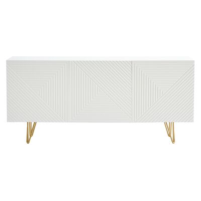 Miliboo Design-Sideboard weiß und vergoldet B160 cm OZEN Miliboo Design-Sideboard weiß und vergoldet B160 cm OZEN
