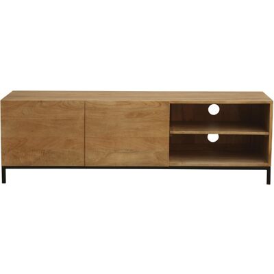 Miliboo YPSTER Industrieller Mangoholz TV-Möbel - 145cm Miliboo YPSTER Industrieller Mangoholz TV-Möbel - 145cm