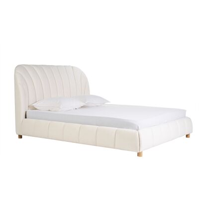 Miliboo Doppelbett 160x200 in Stoff mit Schlingenwolloptik ARIELLE Miliboo Doppelbett 160x200 in Stoff mit Schlingenwolloptik ARIELLE