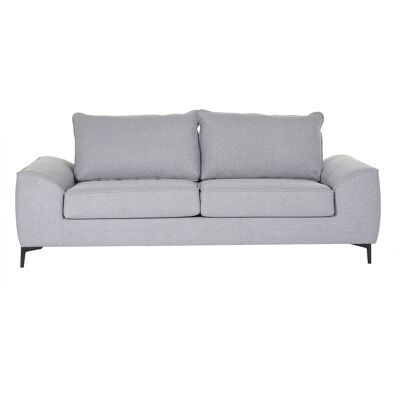 Miliboo 3-Sitzer Design-Schlafsofa mit grauem Stoff und schwarzem Metall GAEL Miliboo 3-Sitzer Design-Schlafsofa mit grauem Stoff und schwarzem Metall GAEL
