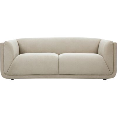 Miliboo 3-Sitzer Designsofa in beige Samtvelours-Effekt Stoff HOSBO Miliboo 3-Sitzer Designsofa in beige Samtvelours-Effekt Stoff HOSBO