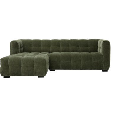 Miliboo Design Ecksofa 3-Sitzer aus Samteffekt-Stoff in Khaki-Grün CORTO Miliboo Design Ecksofa 3-Sitzer aus Samteffekt-Stoff in Khaki-Grün CORTO