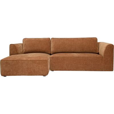 Miliboo Design-Ecksofa links in texturiertem Samt-Effekt Stoff gebrannte Erde 3-Sitzer GRAMMY Miliboo Design-Ecksofa links in texturiertem Samt-Effekt Stoff gebrannte Erde 3-Sitzer GRAMMY