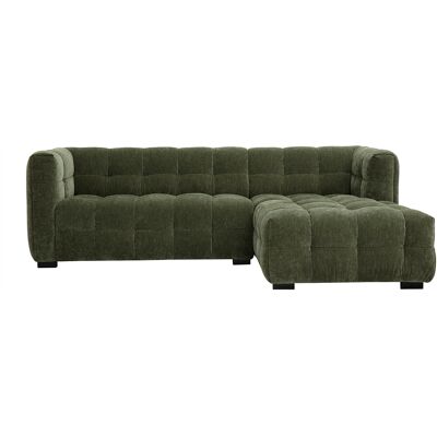 Miliboo Design-Ecksofa rechts 3-Sitzer aus Samt-Effekt Stoff in Khakigrün CORTO Miliboo Design-Ecksofa rechts 3-Sitzer aus Samt-Effekt Stoff in Khakigrün CORTO