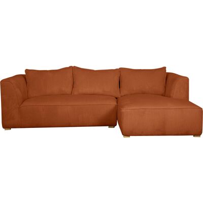 Miliboo Design-Ecksofa rechtseitig aus écrufarbenem Cordstoff aus Samteffekt 3-4 Sitzer PANAM Miliboo Design-Ecksofa rechtseitig aus écrufarbenem Cordstoff aus Samteffekt 3-4 Sitzer PANAM