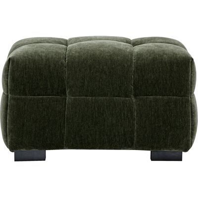 Miliboo Design-Hocker in kaki-grünem Samteffekt-Stoff CORTO Miliboo Design-Hocker in kaki-grünem Samteffekt-Stoff CORTO