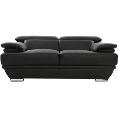 Miliboo Ewing Leder 2-Sitzer Sofa - Modernes Design Miliboo Ewing Leder 2-Sitzer Sofa - Modernes Design