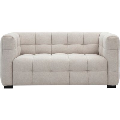 Miliboo Designer-Zweisitzer-Sofa aus strukturiertem Effekt-Samt in Beige CORTO Miliboo Designer-Zweisitzer-Sofa aus strukturiertem Effekt-Samt in Beige CORTO