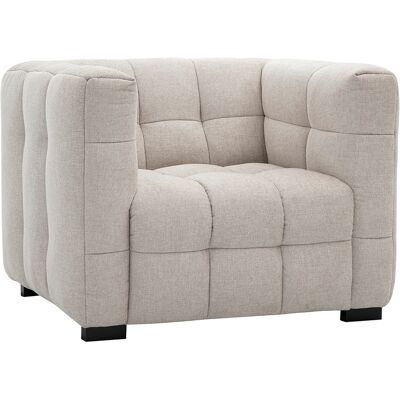 Miliboo Designersessel in texturiertem Samt-Effekt-Stoff beige CORTO Miliboo Designersessel in texturiertem Samt-Effekt-Stoff beige CORTO