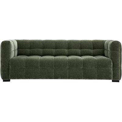Miliboo Designersofa 3-Sitzer in Samtoptik Stoff khakigrün CORTO Miliboo Designersofa 3-Sitzer in Samtoptik Stoff khakigrün CORTO