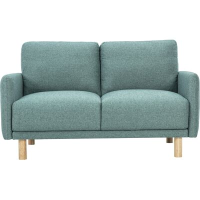 Miliboo Designersofa für 2 Personen aus graugrünem Stoff und hellem Holz BONO Miliboo Designersofa für 2 Personen aus graugrünem Stoff und hellem Holz BONO