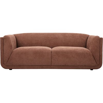 Miliboo Designersofa mit 3 Sitzen aus samtartig texturiertem Stoff in gebrannter Erde HOSBO Miliboo Designersofa mit 3 Sitzen aus samtartig texturiertem Stoff in gebrannter Erde HOSBO