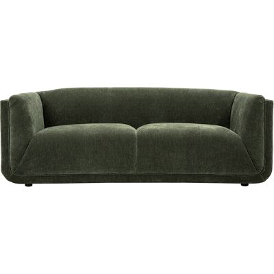Miliboo Designersofa mit 3 Sitzplätzen in Samteffekt Stoff khakigrün HOSBO Miliboo Designersofa mit 3 Sitzplätzen in Samteffekt Stoff khakigrün HOSBO