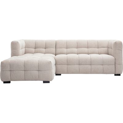 Miliboo Ecksofa links Design 3-Sitzer in strukturiertem Samt-Effekt Stoff beige CORTO Miliboo Ecksofa links Design 3-Sitzer in strukturiertem Samt-Effekt Stoff beige CORTO