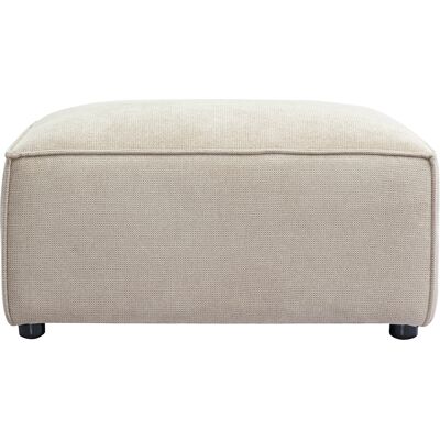 Miliboo Fußhocker aus Stoff in texturiertem Beige Samteffekt SPLIT Miliboo Fußhocker aus Stoff in texturiertem Beige Samteffekt SPLIT