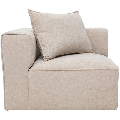 Miliboo Linkes Eckmodul für Sofa aus Stoff mit texturierter Samtoptik in Beige KERRY Miliboo Linkes Eckmodul für Sofa aus Stoff mit texturierter Samtoptik in Beige KERRY