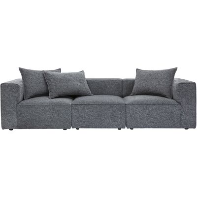 Miliboo Modulares 4-Sitzer-Sofa aus dunkelgrauem Chenille-Gewebe KERRY Miliboo Modulares 4-Sitzer-Sofa aus dunkelgrauem Chenille-Gewebe KERRY