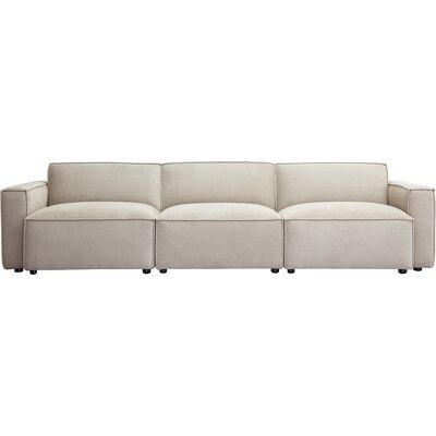 Miliboo Modulares Sofa für 4 Personen in beigem Samt-Textur Stoff SPLIT Miliboo Modulares Sofa für 4 Personen in beigem Samt-Textur Stoff SPLIT