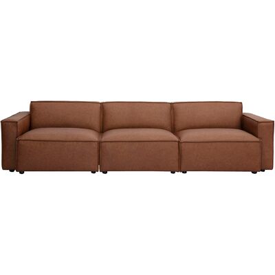 Miliboo Modulares Vintage Sofas aus Leder mit 4 Sitzplätzen SPLIT Miliboo Modulares Vintage Sofas aus Leder mit 4 Sitzplätzen SPLIT