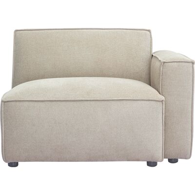 Miliboo Rechtes Eckmodul für Sofa in beigem Samteffekt-Texturstoff SPLIT Miliboo Rechtes Eckmodul für Sofa in beigem Samteffekt-Texturstoff SPLIT