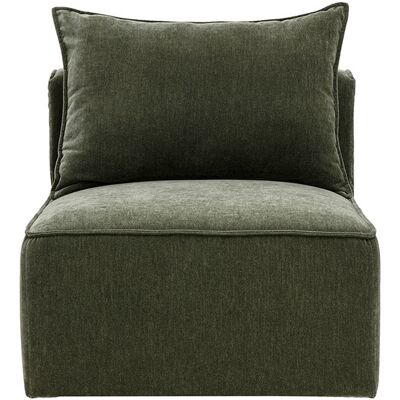 Miliboo Rechtes Modul für Sofa aus Stoff in Samtoptik khakigrün KERRY Miliboo Rechtes Modul für Sofa aus Stoff in Samtoptik khakigrün KERRY
