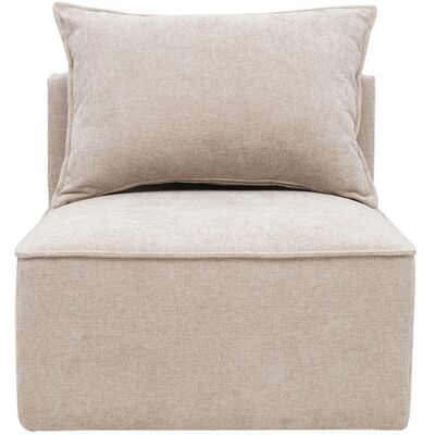 Miliboo Rechtes Modul für Sofa aus Stoff in strukturierter Samtoptik Beige KERRY Miliboo Rechtes Modul für Sofa aus Stoff in strukturierter Samtoptik Beige KERRY