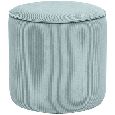 Miliboo Samtiger Cord-Pouf in Blaugrau D40 cm PAUL Miliboo Samtiger Cord-Pouf in Blaugrau D40 cm PAUL