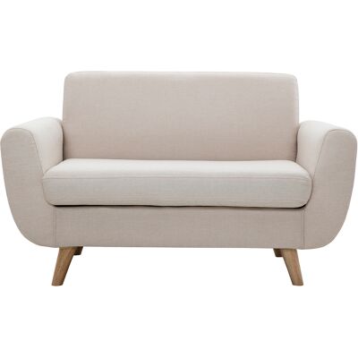 Miliboo Skandinavisches 2-Sitzer-Sofa in Beige aus massivem Hevea PURE Miliboo Skandinavisches 2-Sitzer-Sofa in Beige aus massivem Hevea PURE