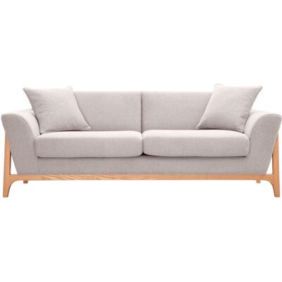 Miliboo ASAKO 3-Sitzer Beiger Velours Skandinavischer Stil Sofa Miliboo ASAKO 3-Sitzer Beiger Velours Skandinavischer Stil Sofa