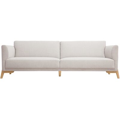 Miliboo - Nordisches 4-Sitzer Samtstoff Sofa - Beige Miliboo - Nordisches 4-Sitzer Samtstoff Sofa - Beige