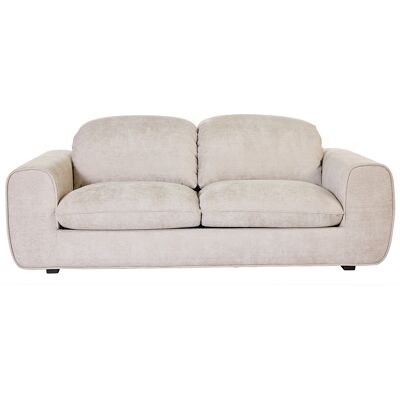 Miliboo Wandlungssofa mit verstellbaren Kopfstützen 3-Sitzer aus chenille Samtstoff beige NOAM Miliboo Wandlungssofa mit verstellbaren Kopfstützen 3-Sitzer aus chenille Samtstoff beige NOAM