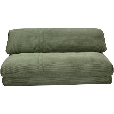 Miliboo Zweisitzer-Schlafsofa aus khakifarbenem Samt-Cordstoff SPENCER Miliboo Zweisitzer-Schlafsofa aus khakifarbenem Samt-Cordstoff SPENCER