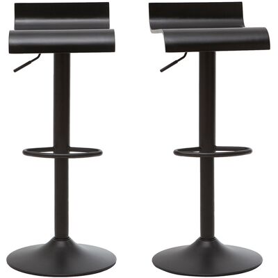 Miliboo Design-Barhocker schwarz (2er-Set) SURF Miliboo Design-Barhocker schwarz (2er-Set) SURF