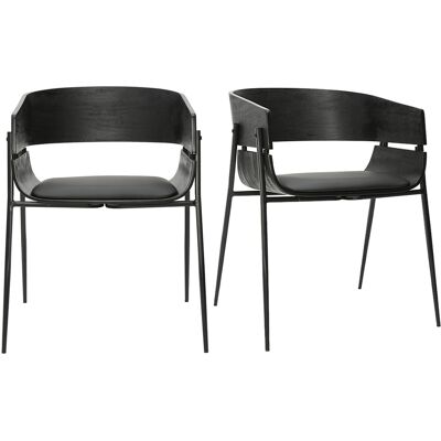 Miliboo Schwarze Designstühle (2er-Set) WESS Miliboo Schwarze Designstühle (2er-Set) WESS